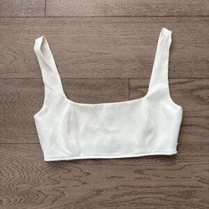 Princess Polly White Huxley Crop Top